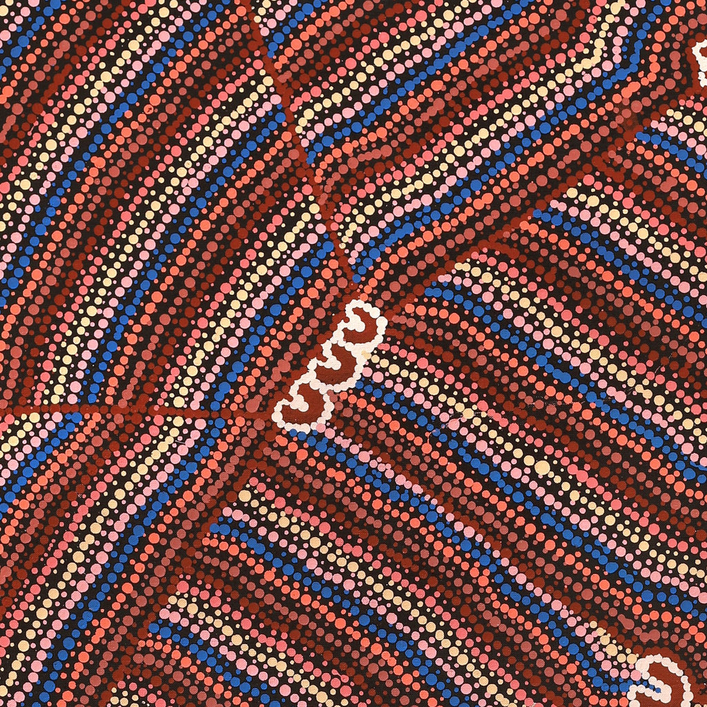 Aboriginal Artwork by Florence Nungarrayi Tex, Lappi Lappi Jukurrpa, 122x61cm
