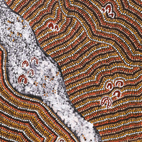 Aboriginal Artwork by Florence Nungarrayi Tex, Lappi Lappi Jukurrpa, 122x61cm