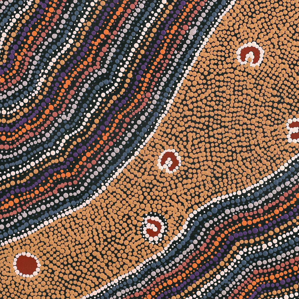 Aboriginal Artwork by Florence Nungarrayi Tex, Lappi Lappi Jukurrpa, 61x61cm