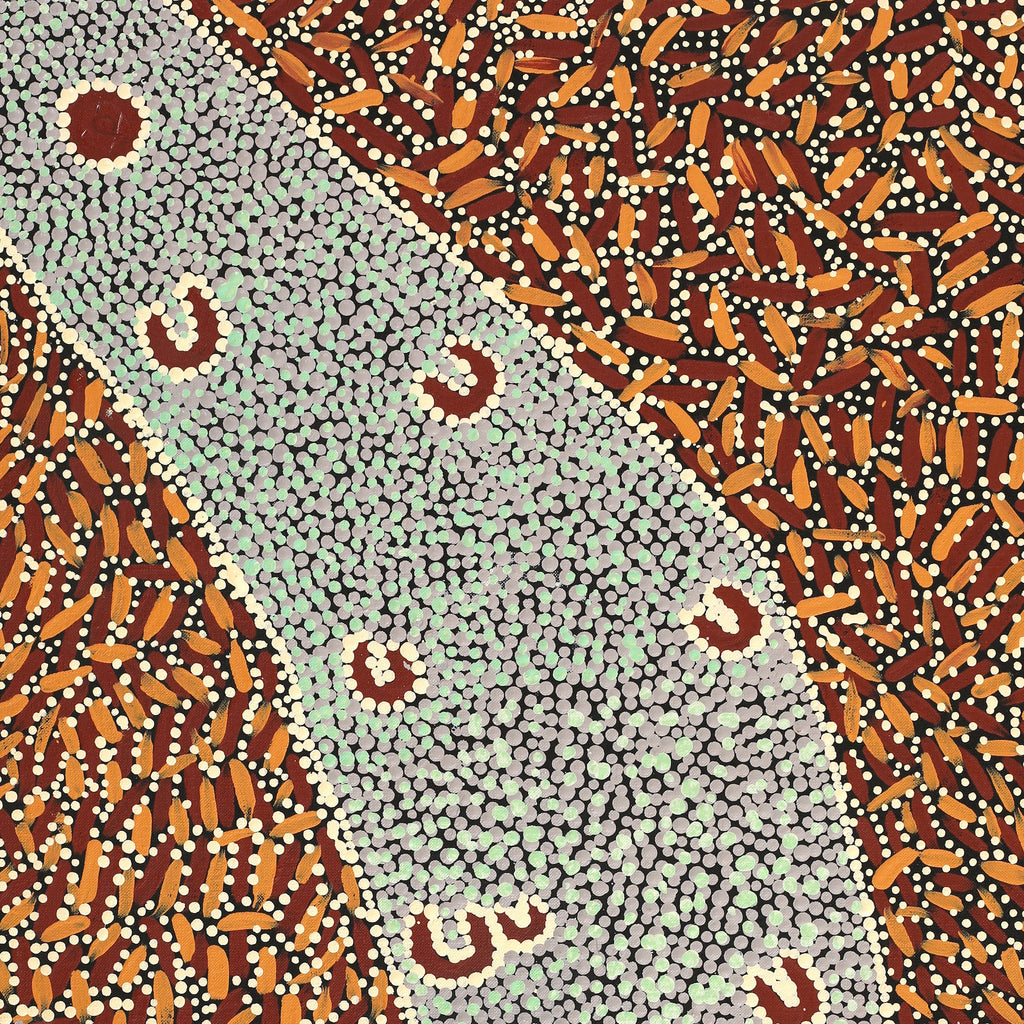 Aboriginal Artwork by Florence Nungarrayi Tex, Lappi Lappi Jukurrpa, 76x46cm