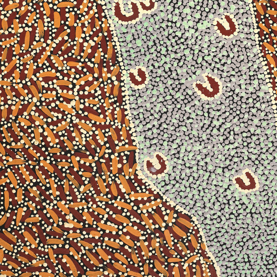 Aboriginal Artwork by Florence Nungarrayi Tex, Lappi Lappi Jukurrpa, 76x46cm