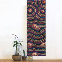 Aboriginal Artwork by Florence Nungarrayi Tex, Lappi Lappi Jukurrpa, 91x30cm