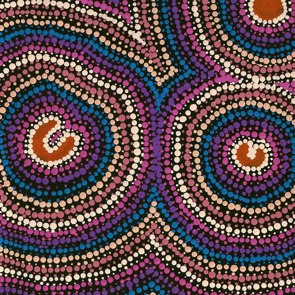 Aboriginal Artwork by Florence Nungarrayi Tex, Lappi Lappi Jukurrpa, 91x30cm