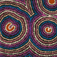 Aboriginal Artwork by Florence Nungarrayi Tex, Lappi Lappi Jukurrpa, 91x30cm