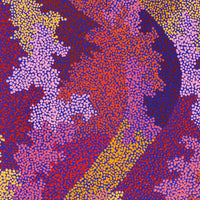 Aboriginal Artwork by Francis Marshall, Wanampi Tjukurrpa (Snake Dreaming), 100x40cm