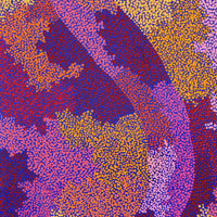 Aboriginal Artwork by Francis Marshall, Wanampi Tjukurrpa (Snake Dreaming), 100x40cm