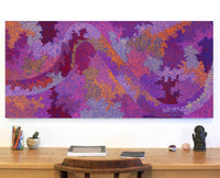 Aboriginal Artwork by Francis Marshall, Wanampi Tjukurrpa (Snake Dreaming), 150x70cm