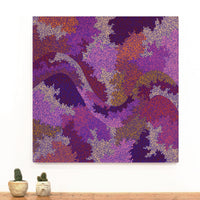 Aboriginal Artwork by Francis Marshall, Wanampi Tjukurrpa (Snake Dreaming), 70x70cm