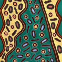 Aboriginal Artwork by Freda Napaljarri Jurrah, Ngalyipi Jukurrpa (Snake Vine Dreaming) - Yanjirlpiri,122x46cm