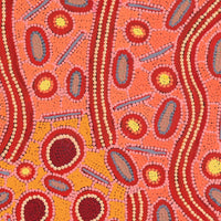 Aboriginal Artwork by Freda Napaljarri Jurrah, Ngalyipi Jukurrpa (Snake Vine Dreaming) - Yanjirlpiri, 76x76cm
