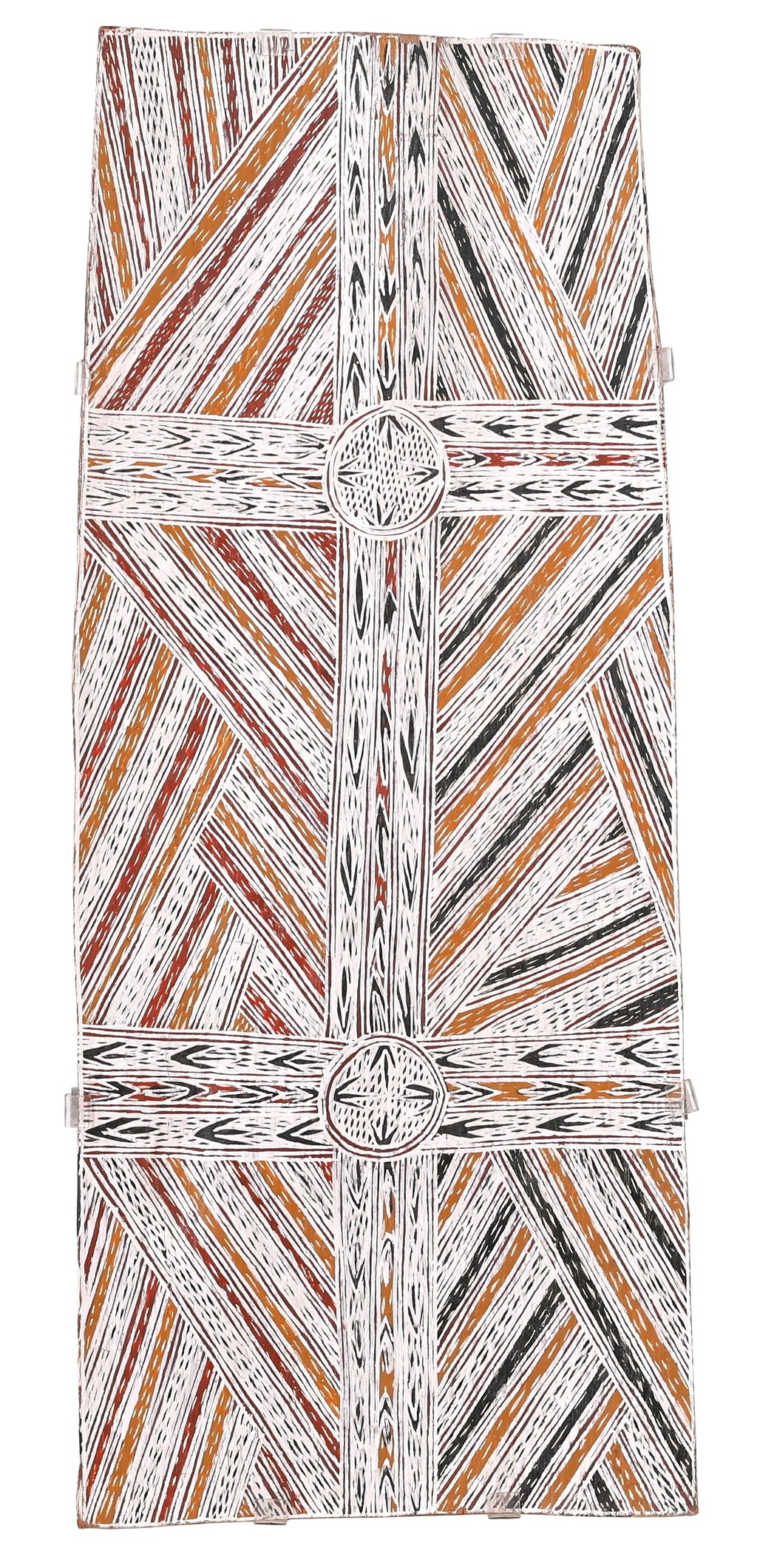 Aboriginal Artwork by Galuma Maymuru, Yalata, 81x33cm Bark