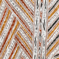 Aboriginal Artwork by Galuma Maymuru, Yalata, 81x33cm Bark