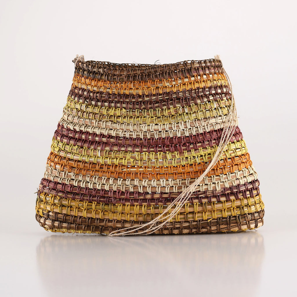 Aboriginal Artwork by Ganyila #2 Guyula Dhalpirri, Bathi (woven basket)