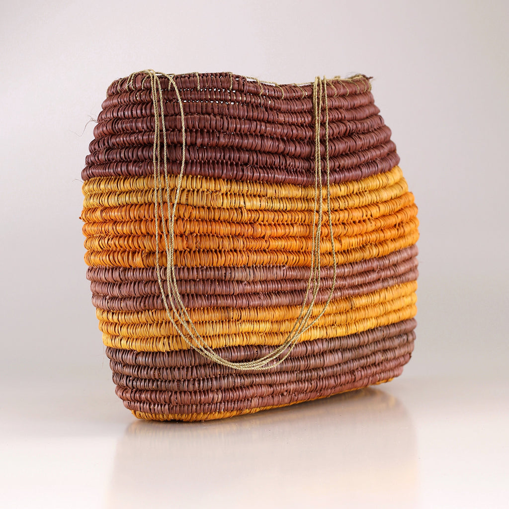 Aboriginal Artwork by Gawiŋu Dalparri, Bathi (woven basket)
