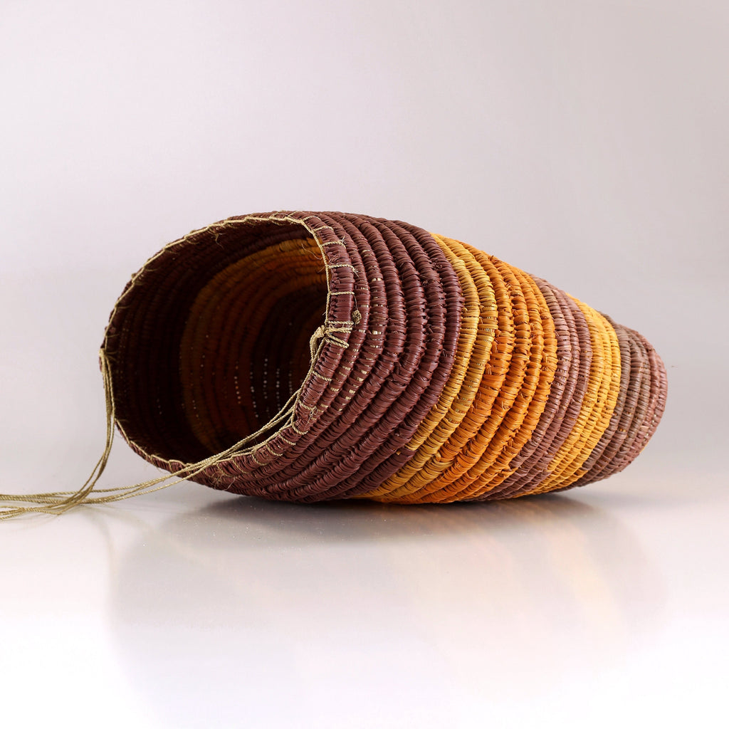 Aboriginal Artwork by Gawiŋu Dalparri, Bathi (woven basket)