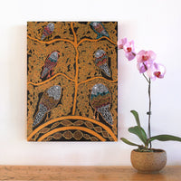 Aboriginal Artwork by Geraldine Napangardi Granites, Ngalyipi Jukurrpa (Snake Vine Dreaming) - Purturlu, 61x46cm