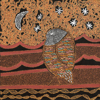 Aboriginal Artwork by Geraldine Napangardi Granites, Ngalyipi Jukurrpa (Snake Vine Dreaming) - Purturlu, 61x61cm