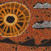 Aboriginal Artwork by Geraldine Napangardi Granites, Ngalyipi Jukurrpa (Snake Vine Dreaming) - Purturlu, 76x46cm