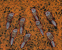 Aboriginal Artwork by Geraldine Napangardi Granites, Ngalyipi Jukurrpa (Snake Vine Dreaming) - Purturlu, 76x61cm