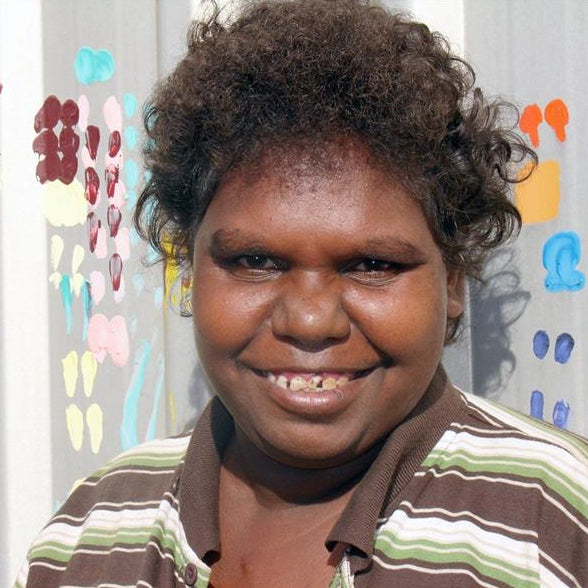 Aboriginal Artwork by Geraldine Napangardi Granites, Ngalyipi Jukurrpa (Snake Vine Dreaming) - Purturlu, 91x76cm