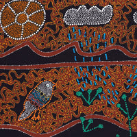 Aboriginal Artwork by Geraldine Napangardi Granites, Ngalyipi Jukurrpa (Snake Vine Dreaming) - Purturlu, 91x76cm