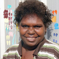 Aboriginal Artwork by Geraldine Napangardi Granites, Ngalyipi Jukurrpa (Snake Vine Dreaming) - Yanjirlpiri, 122x30cm