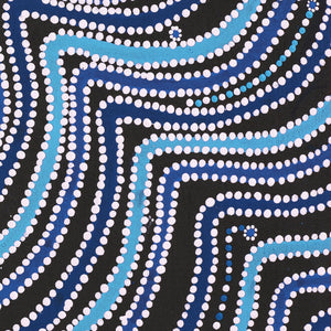 Aboriginal Art by Glenda Napanangka Martin, Ngapa Jukurrpa (Water Dreaming) - Puyurru, 107x107cm - ART ARK®