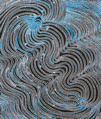 Aboriginal Artwork by Glenda Napanangka Martin, Ngapa Jukurrpa (Water Dreaming) - Puyurru, 107x91cm