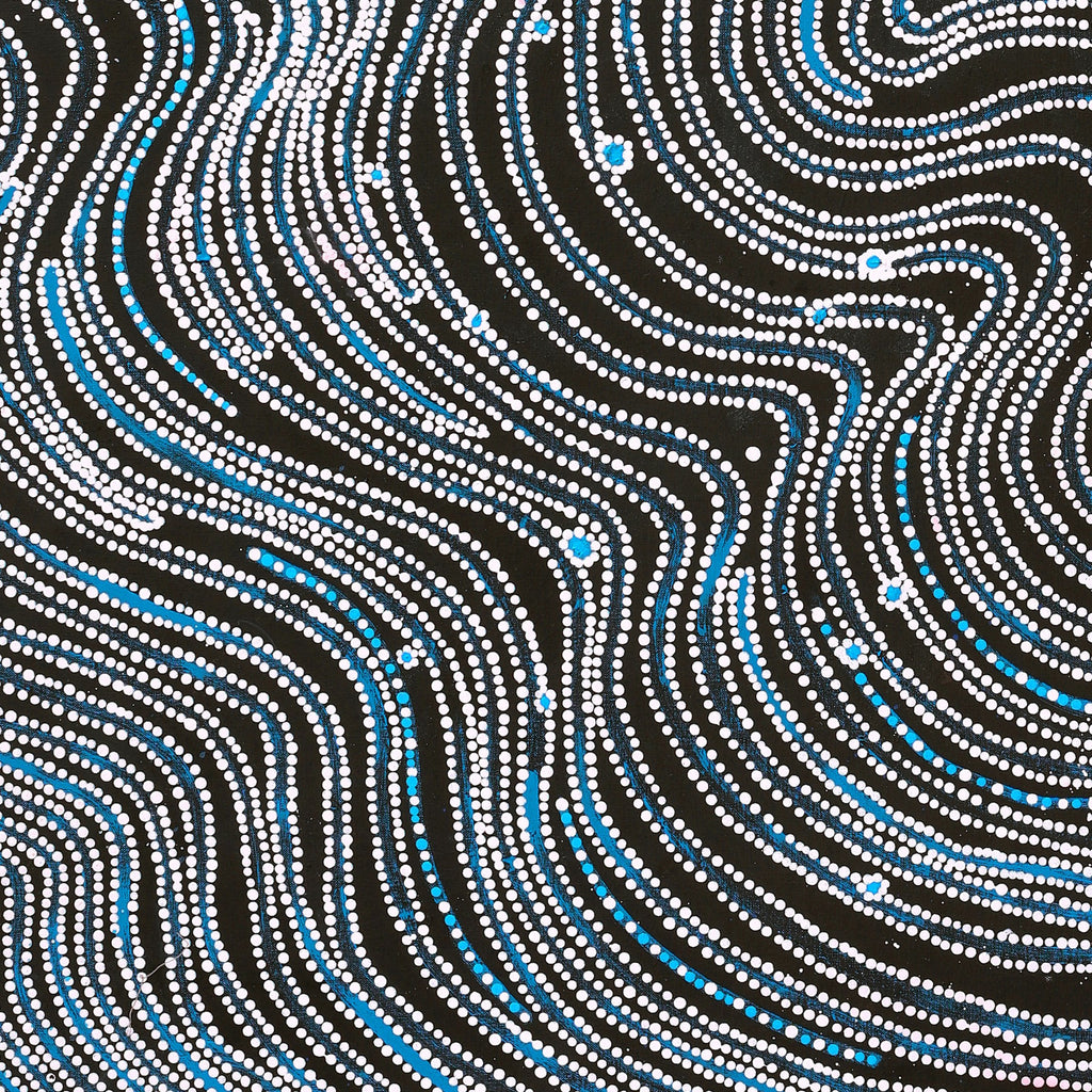 Aboriginal Artwork by Glenda Napanangka Martin, Ngapa Jukurrpa (Water Dreaming) - Puyurru, 107x91cm