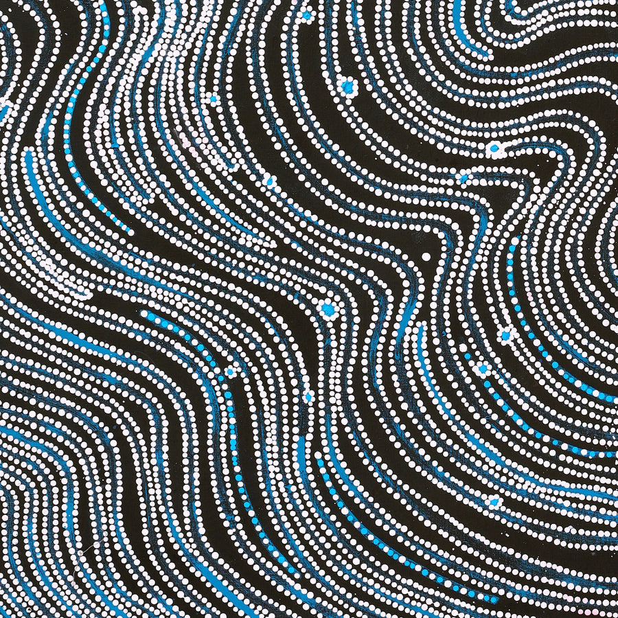 Aboriginal Artwork by Glenda Napanangka Martin, Ngapa Jukurrpa (Water Dreaming) - Puyurru, 107x91cm