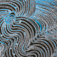Aboriginal Artwork by Glenda Napanangka Martin, Ngapa Jukurrpa (Water Dreaming) - Puyurru, 107x91cm