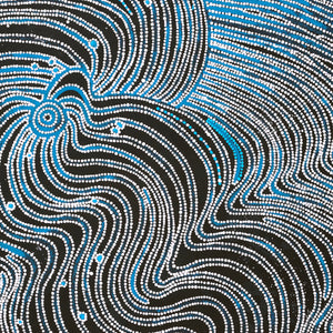 Aboriginal Art by Glenda Napanangka Martin, Ngapa Jukurrpa (Water Dreaming) - Puyurru, 107x91cm - ART ARK®