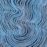 Aboriginal Artwork by Glenda Napanangka Martin, Ngapa Jukurrpa (Water Dreaming) - Puyurru, 152x61cm