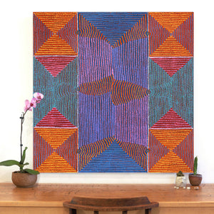 Aboriginal Art by Gloria Napangardi Gill, Lukarrara Jukurrpa, 107x107cm - ART ARK®
