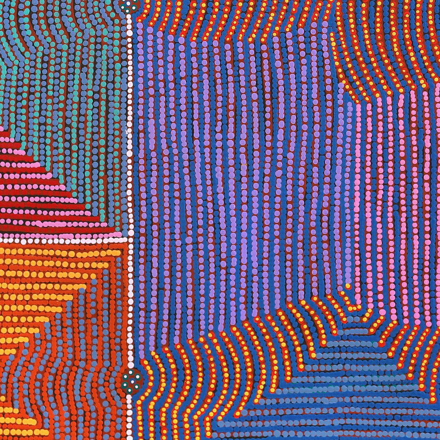 Aboriginal Artwork by Gloria Napangardi Gill, Lukarrara Jukurrpa, 107x107cm