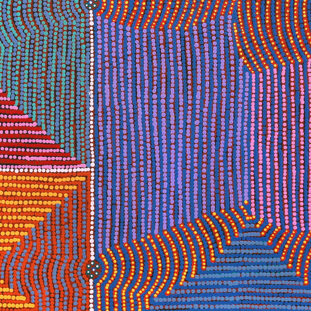 Aboriginal Art by Gloria Napangardi Gill, Lukarrara Jukurrpa, 107x107cm - ART ARK®