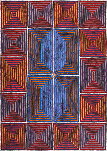 Aboriginal Art by Gloria Napangardi Gill, Lukarrara Jukurrpa, 107x76cm - ART ARK®