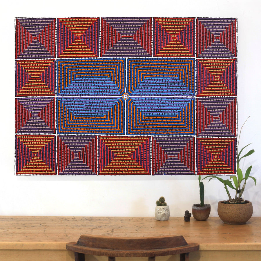 Aboriginal Artwork by Gloria Napangardi Gill, Lukarrara Jukurrpa, 107x76cm
