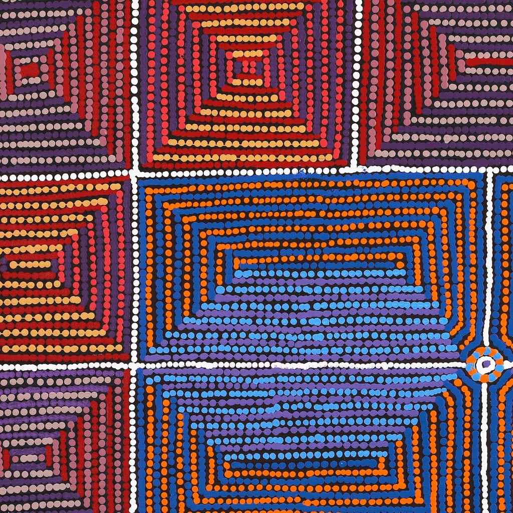 Aboriginal Artwork by Gloria Napangardi Gill, Lukarrara Jukurrpa, 107x76cm