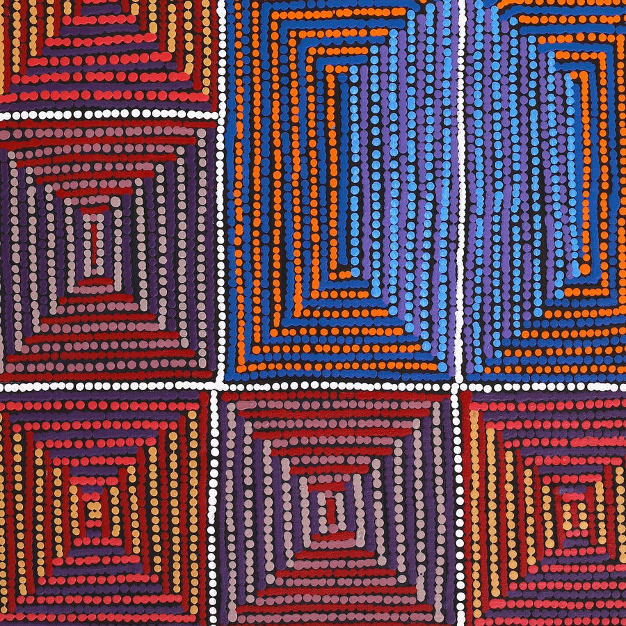 Aboriginal Artwork by Gloria Napangardi Gill, Lukarrara Jukurrpa, 107x76cm