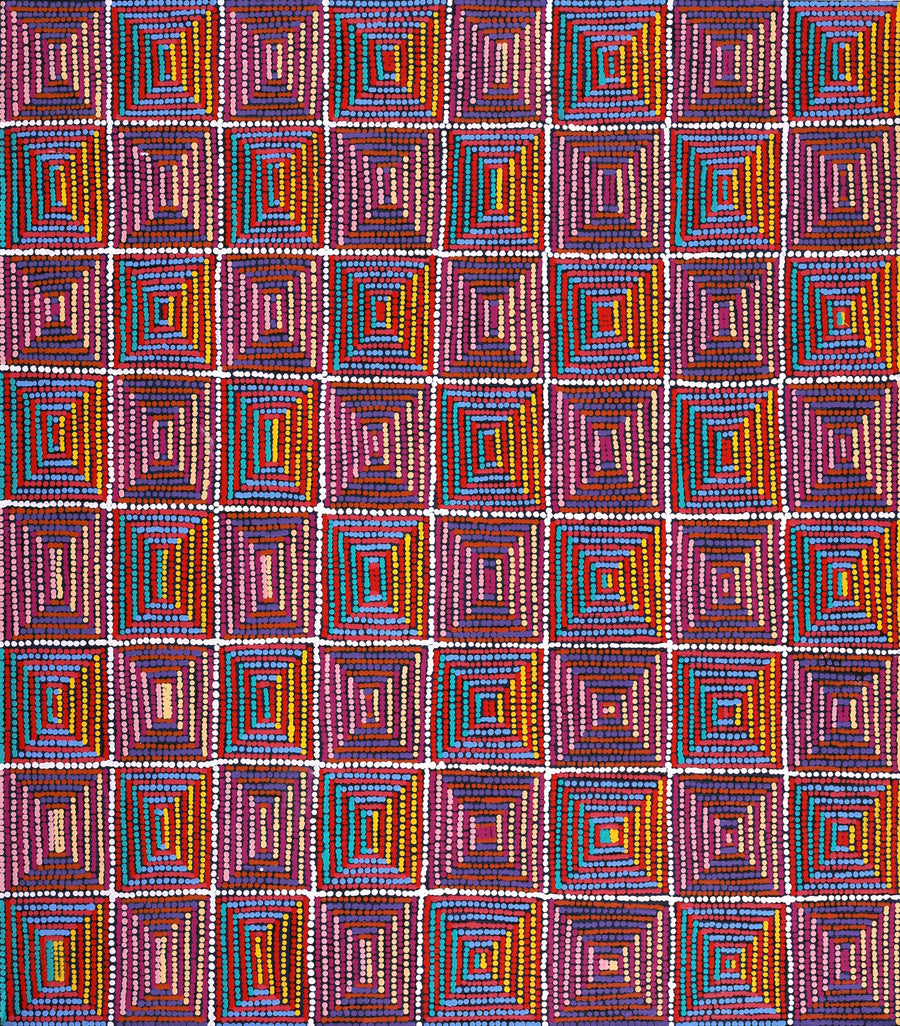 Aboriginal Artwork by Gloria Napangardi Gill, Lukarrara Jukurrpa, 122x107cm