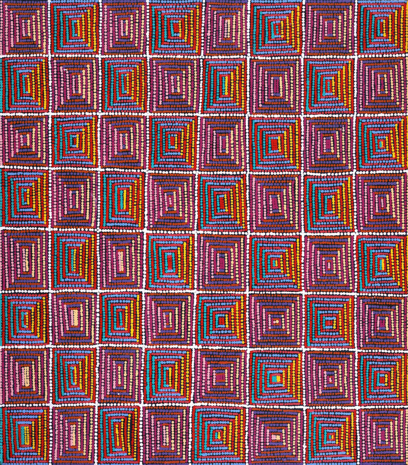 Aboriginal Artwork by Gloria Napangardi Gill, Lukarrara Jukurrpa, 122x107cm