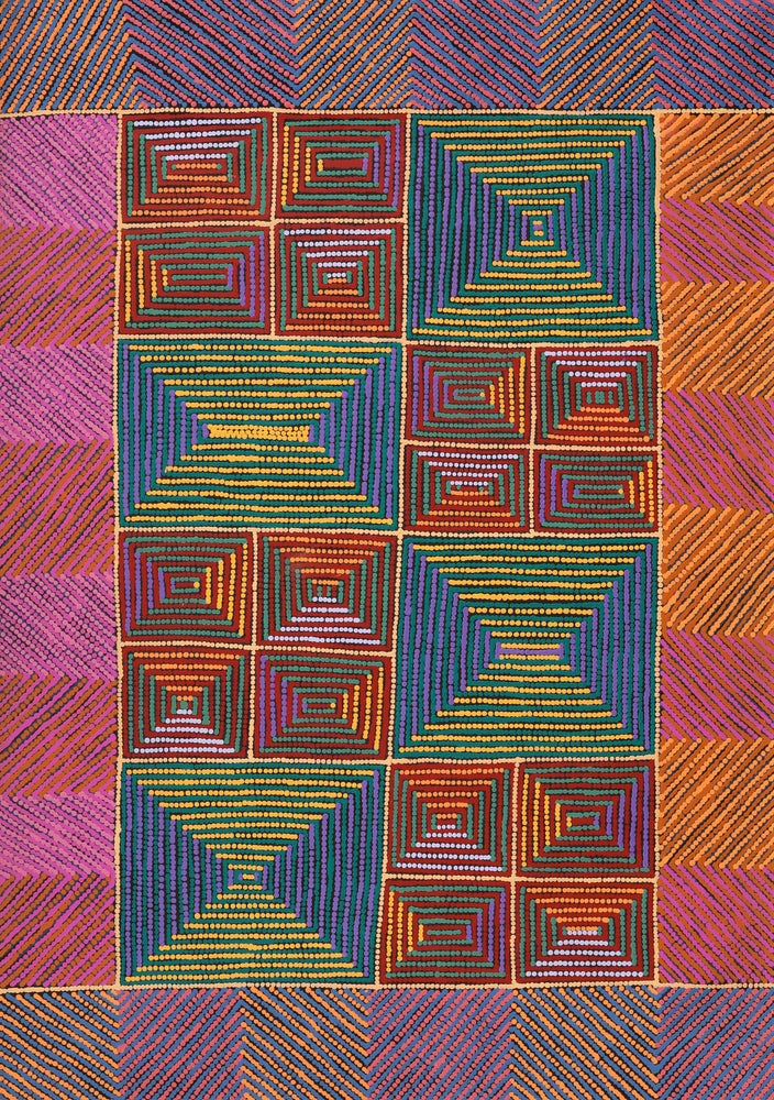 Aboriginal Artwork by Gloria Napangardi Gill, Lukarrara Jukurrpa, 152x107cm