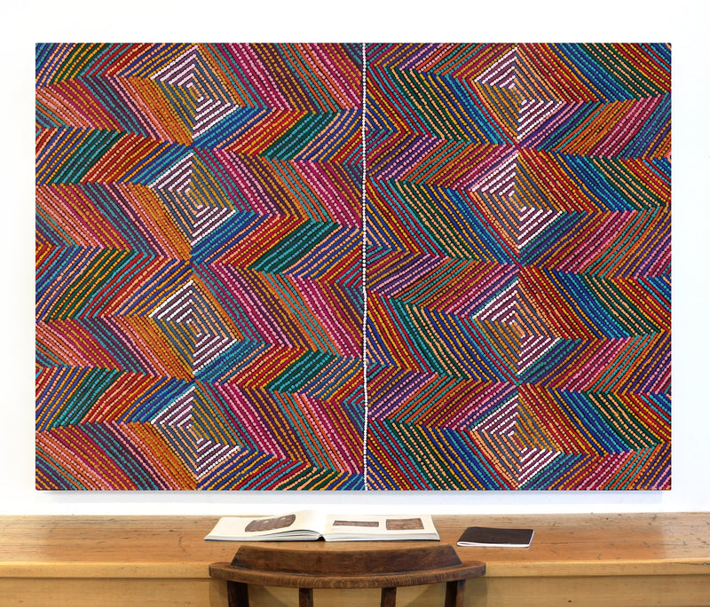 Aboriginal Artwork by Gloria Napangardi Gill, Lukarrara Jukurrpa, 152x107cm