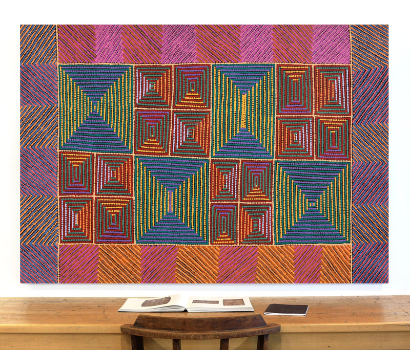 Aboriginal Artwork by Gloria Napangardi Gill, Lukarrara Jukurrpa, 152x107cm