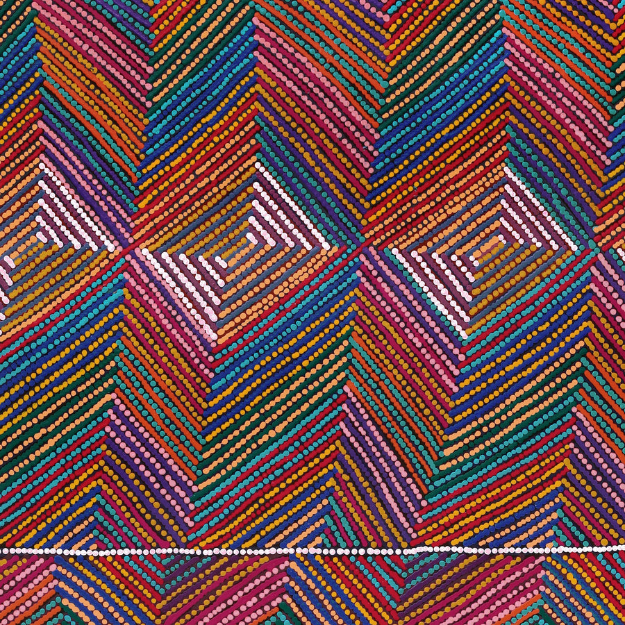 Aboriginal Artwork by Gloria Napangardi Gill, Lukarrara Jukurrpa, 152x107cm