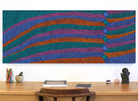 Aboriginal Artwork by Gloria Napangardi Gill, Lukarrara Jukurrpa, 152x61cm