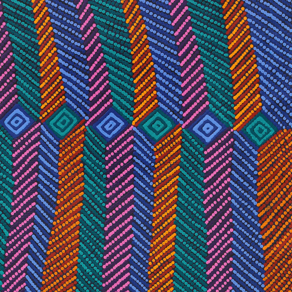 Aboriginal Art by Gloria Napangardi Gill, Lukarrara Jukurrpa, 152x61cm - ART ARK®
