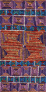 Aboriginal Art by Gloria Napangardi Gill, Lukarrara Jukurrpa, 182x91cm - ART ARK®