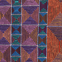 Aboriginal Artwork by Gloria Napangardi Gill, Lukarrara Jukurrpa, 182x91cm